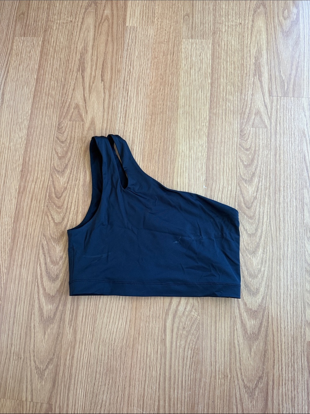 Fabletics Asymmetrical One-Shoulder Sports Bra - Black
